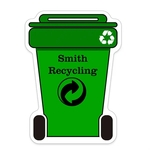 Recycle Container Shaped NoteKeeper™ Magnet 20 mil