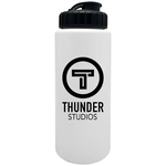 32 Oz. White Sport Bottle with Super Sipper Lid