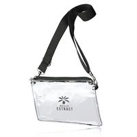 8" x 5.5" transparent carry bag with zipper closure and single... from ASI...