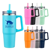 30oz Stainless Steel Travel Mug with Straw... from ASI 90859 Tempo Industries...