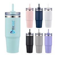 30oz Stainless Steel Travel Tumbler with Straw... from ASI 90859 Tempo...