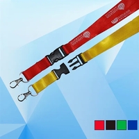Buckle Release Lanyard with Metal Clip