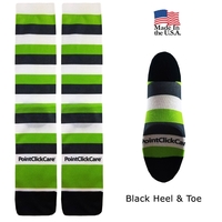 USA Made Full Color Couleurs Dye Sub Dress Socks with black... from ASI 90160...