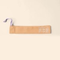 POUCH FOR REUSABLE STRAWS - COLORED CANVAS