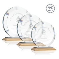 The Gibralter is a perfect **3/4" thick** Starfire circle framed by... from...