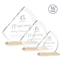 The contemporary Nantucket Award is made from thick 3/4" Starfire Crystal......
