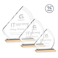 The contemporary Nantucket Award is made from thick 3/4" Starfire Crystal......
