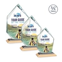 The Deerhurst VividPrint™ Ice Peak Award on Bamboo Base features **3/4"......