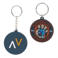 Molded PVC key tag in 2" sizes with short chain and... from ASI 62088...