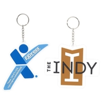 Molded PVC key tag in 4" sizes with short chain and... from ASI 62088...