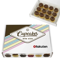 Signature Bite-Size Vanilla Chocolate Cupcake Collection includes 12...