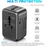 World Travel Adapter with 3 USB-Ports and 1 Type-C Port