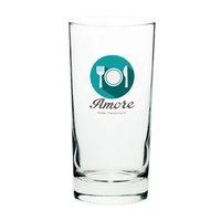 Clear 12.5 oz tall beverage glass with smooth rim and slightly... from ASI...