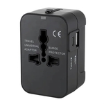 Dual Port Type C USB A Universal Travel Adapter