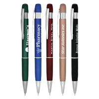 Executive metal pen- Soft touch finishes with chrome trim -... from ASI 44368...