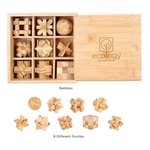 Bamboo Brainteaser Puzzle Set