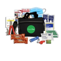 Office Safety survival/disaster kit with an LED flashlight with batteries,...