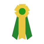 4" Rosette 10" long with 3 streamers