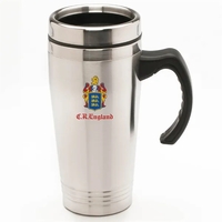 16 ounce stainless steel tumbler with double wall insulation and thumb......