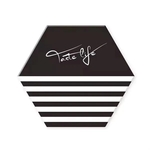 Hexagon Ceramic Coaster with Cork Base