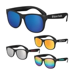 Classic Black Frame Mirror Lens Sunglasses