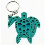 Sea Foam Green Wood Turtle Keychain