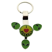 Alien Fidget Spinner Keychain