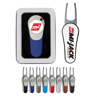 Golf divot tool with removable ball market and poly dome imprint... from ASI...