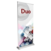 33" dual retractable banner machine with premium vinyl banner.... from ASI...