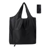 210T Foldable Polyester Tote Bag with Pouch