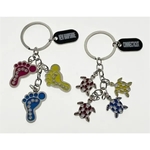 Dangling Foot and Turtle Keychains