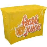 Form-fitting table throw made of two-way stretch fabric that covers all......