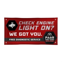 2' x 4' super poly knit fabric banner with single sided... from ASI 87188...