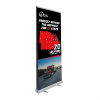 Get double the advertising power with this retractable banner display.......