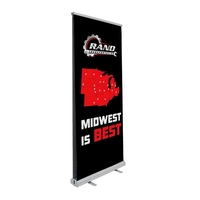 Get double the advertising power with this retractable banner display.......