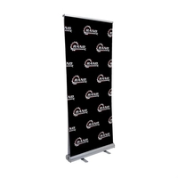 Get double the advertising power with this retractable banner display.......