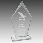 8.5" Diamond Clear Glass Award