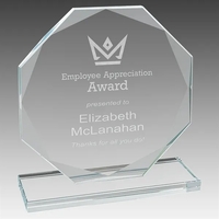Octagon Glass Award... from ASI 92531 Unique Custom Products / UCP