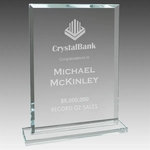 8.5" Rectangle Clear Glass Award