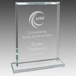 7" Rectangle Clear Glass Award