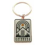 Black and Rose Gold Rectangle Keychain - Digital Label