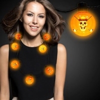34" novelty plastic necklace with seven round balls with light up... from ASI...