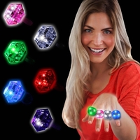 1 3/8" LED light-up diamond ring with three light settings and... from ASI...