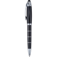 Multifunctional metal ballpoint pen with striking chrome grid pattern,...