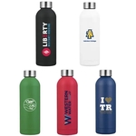 17oz Travel Stainless Steel compact water bottle w/lid