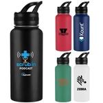 32oz Stainless Steel Vacuum Thermos Bottle Handle Lid