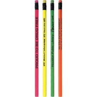 Classic wood number 2 pencil with neon eraser and black ferrule... from ASI...