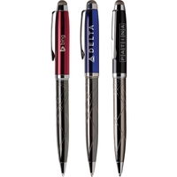 Twist-action executive pen with stylus pen with high-gloss enamel cap, and......