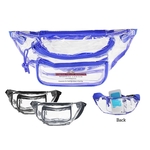 3 zipper Clear Multi Pockets Fanny Pack