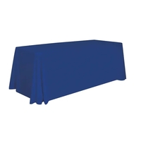6' stain-resistant table throw with 4 sides and draped corners.... from ASI...